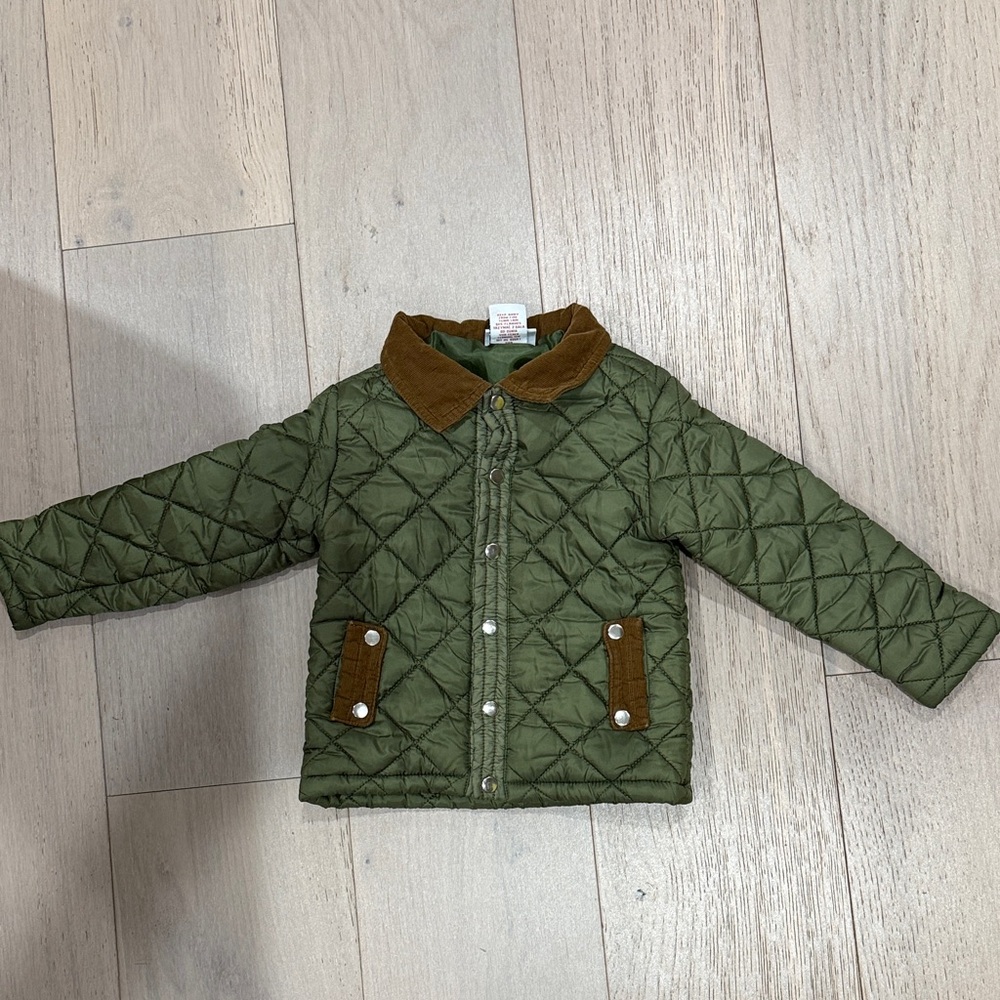 Quilted puffer Tommy Bahama Olive and Tan Jacket 2T